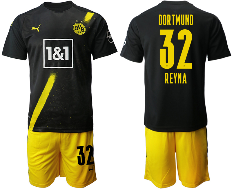 Men 2020-2021 club Borussia Dortmund away #32 black Soccer Jerseys->borussia dortmund jersey->Soccer Club Jersey